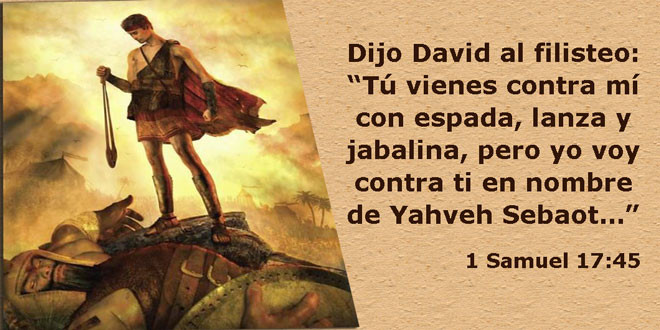 David vencio a Goliat y cita Biblica
