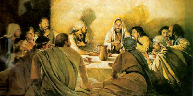 Jesús conversando con sus discípulos