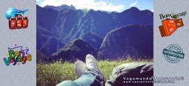 Foto contemplando Machu Pichu
